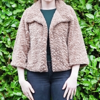 Beige Faux Fur Jacket