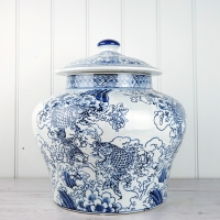 Large Blue Ginger Jar