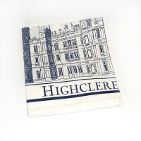 Navy Castle Outline Tea Towel